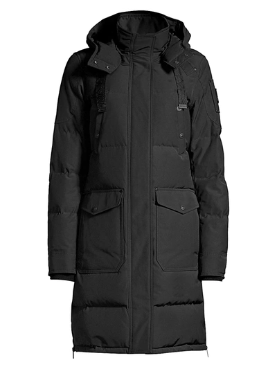 Moose Knuckles Women's Bonaventure Puffer Parka In Black