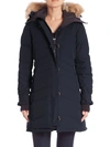 Canada Goose Arctic Tech Lorette Fur-trim Down Parka In Navy