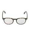 Tom Ford 50mm Cat Eye Blue Block Optical Glasses In Havana