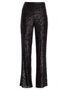 Teri Jon By Rickie Freeman Sequin Wide-leg Pants In Black