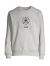 Moose Knuckles Men's Pride Logo Embroidery Sweatshirt In Grey