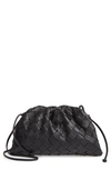 Bottega Veneta Small The Pouch Leather Clutch In Nero/ Silver