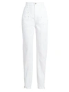 Isabel Marant Kelissa High-rise Zip Cuff Jeans In White