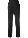 Dolce & Gabbana Women's Straight-leg Brocade Pants In Black