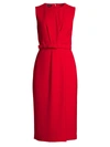 Lafayette 148 Jude Belted Dress In Red Currant