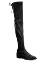 Stuart Weitzman Lowland Over-the-knee Suede Boots In Black