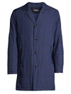 Kiton Men's Packable Quilted Raincoat In Navy