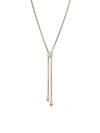 Monica Vinader Women's 18k Rose Gold Vermeil & Diamond Fiji Button Lariat Necklace