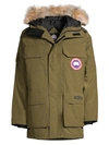 Canada Goose Expedition Coyote Fur-trim Military Down Parka In Military Green