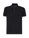 Fendi Men's Cotton Polo Tee In Black