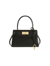 Tory Burch Lee Radiziwillpetite Leather Satchel In Black