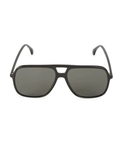 Gucci 58mm Aviator Sunglasses In Black