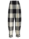 Tre By Natalie Ratabesi Women's Check Tapered Trousers In Ivory Black