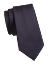 Emporio Armani Men's Solid Silk Tie In Blue
