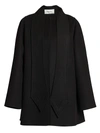 Valentino Women's Intarsia V Scarf Wool & Cashmere Jacket In Nero