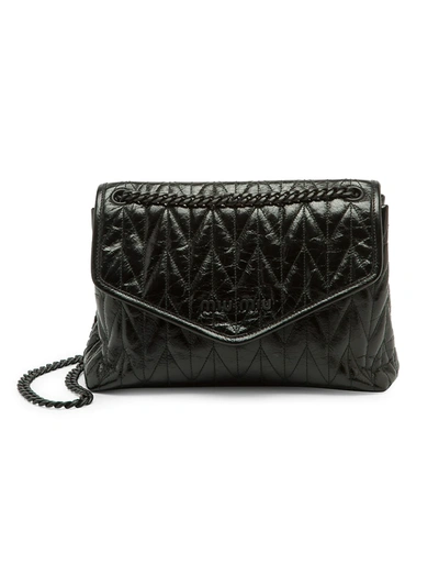 Miu Miu Women's Matelassé Leather Shoulder Bag In Nero