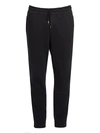 Moncler Jogging Pants Stripe Logo In Black White