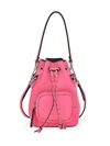 Fendi Mini Mon Tresor Leather Bucket Bag In Pink