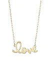 Sydney Evan Women's 14k Yellow Gold Love Pendant Necklace