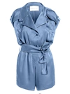 Carolina Ritzler Women's Satin Utility Romper In Light Blue