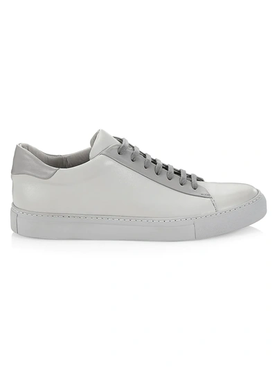 Saks Fifth Avenue Collection Classic Leather Sneakers In Grey