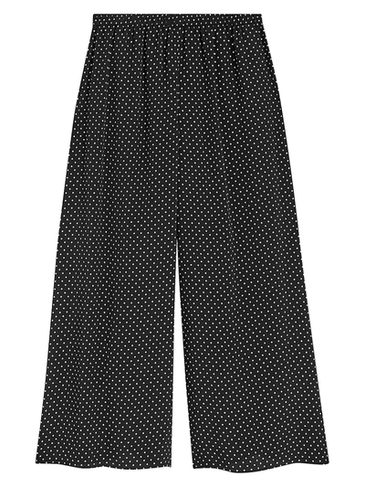 Theory Women's Polka Dot Fluid Pants In Black Multi