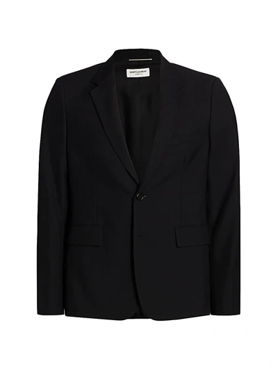 Saint Laurent Men's Wool Suit Jacket In Noir