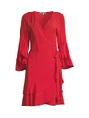 Melissa Odabash Kirsty Wrap Dress In Red