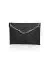 Rebecca Minkoff Leo Chain-trimmed Leather Envelope Clutch In Black