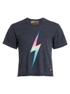 Aviator Nation Lightening Bolt Boyfriend T-shirt In Blue