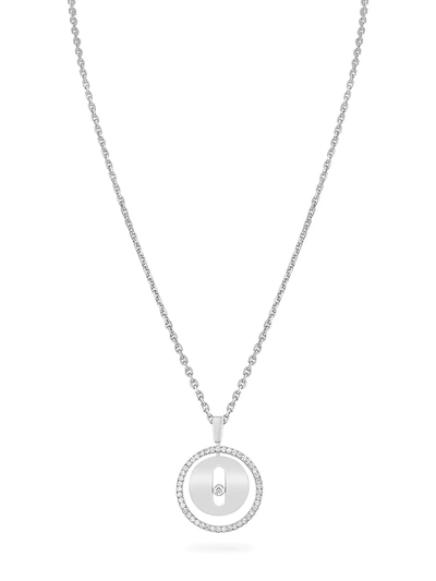 Messika Women's Lucky Move Pm 18k White Gold & Diamond Pendant Necklace
