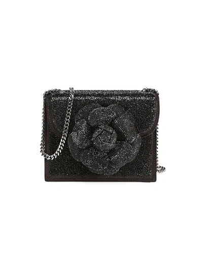 Oscar De La Renta Women's Mini Tro Crystal-embellished Crossbody Bag In Black