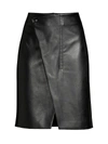 Elie Tahari Jade Faux-leather Wrap Skirt In Black