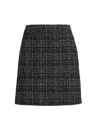 Akris Punto Tweed Pencil Skirt In Black Multi
