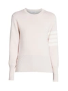 Thom Browne Women's Milano Stitch Classic Crew Sweater In Light Pink