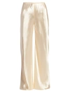 The Row Gala Satin Trousers In Vanilla