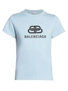 Balenciaga Women's Bb Cotton T-shirt In Blue