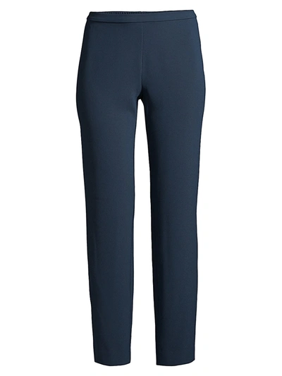 Natori Cropped Crepe Trousers In Navy