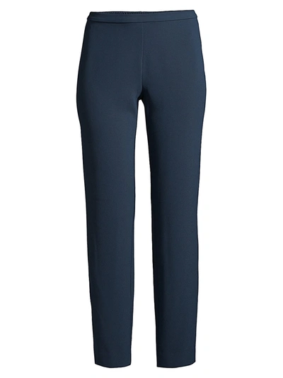 Natori Cropped Crepe Pants In Navy