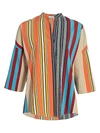 Akris Punto Women's Parasol Striped Kimono Blouse In Parasol Stripe Multi