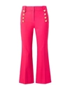 Derek Lam 10 Crosby Robertson Cropped Flare-leg Trousers In Fuchsia