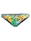 Vilebrequin Women's Frise Tropical Leaf-print Bikini Bottom In Blue Night