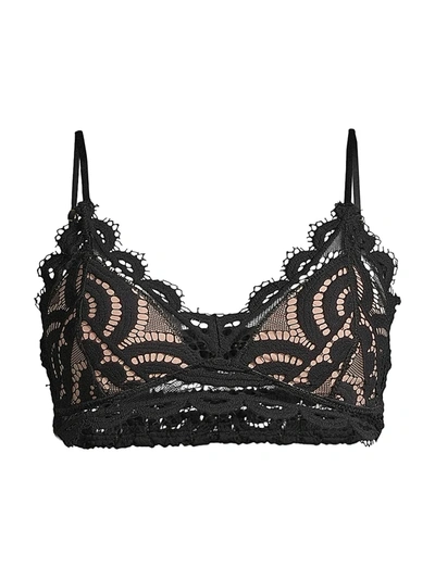 Pq Lace Ruffle Top In Midnight