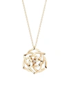 Piaget Women's  Rose 18k Rose Gold & Diamond Cutout Pendant Long Necklace