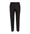 Canali Super 130's Wool Trousers In Black