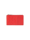 Bottega Veneta Women's Zip Leather Card Case In Bright Red