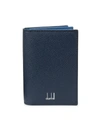 Dunhill Cadogan Leather Wallet In Navy