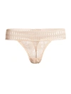 Kiki De Montparnasse Sundial Lace Thong In Blush