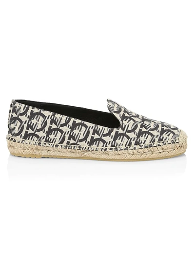 Ferragamo Women's Sue Logo Canvas Espadrilles In Neutral