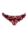 Fleur Du Mal Lily Floral Lace Thong In Dahlia